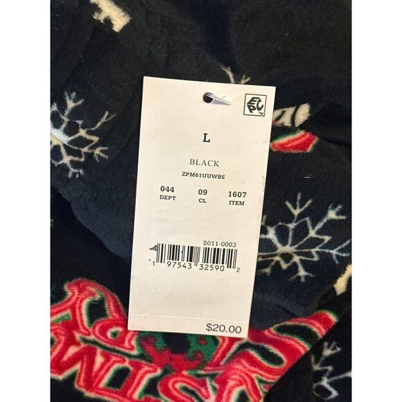 Men's A Christmas Story Fleece Pajama Pants, Black, Size L, NWT - Picture 3 of 3